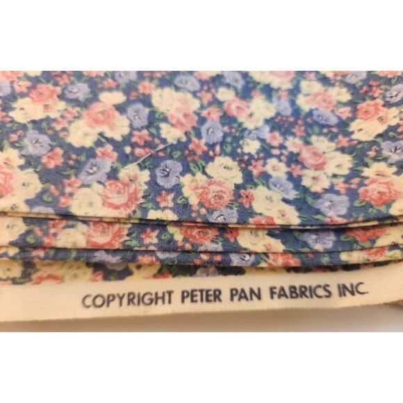 Vintage Calico Fabric Lot Various Floral Patterns Cotton Quilting Craft Material - Picture 5 of 9